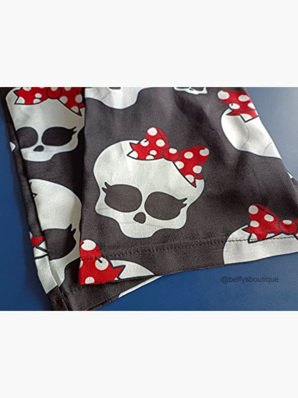 Loose Skull Printed Overalls Jumpsuit with Pockets - Picture 2 of 4